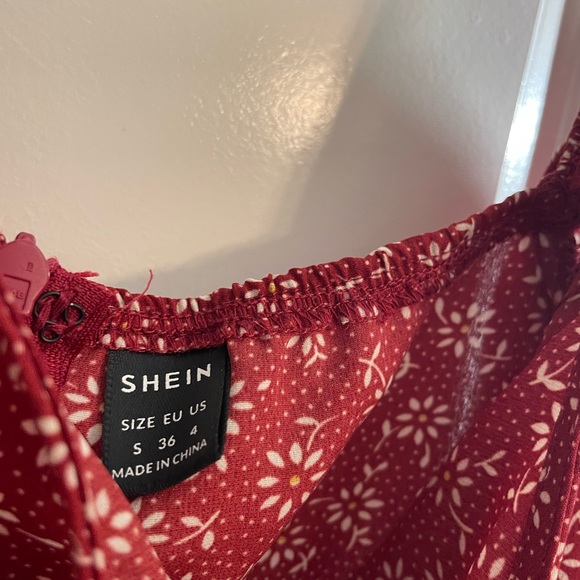 Red Floral Dress - Picture 4 of 4